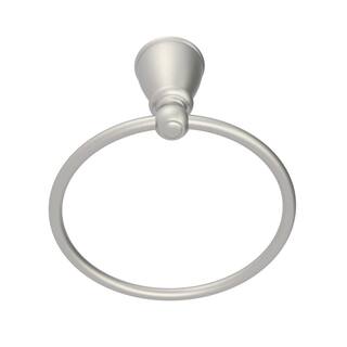 PRIVATE BRAND UNBRANDED Lisbon Wall Mounted Towel Ring in Brushed Nickel Finish 2520BN-TR