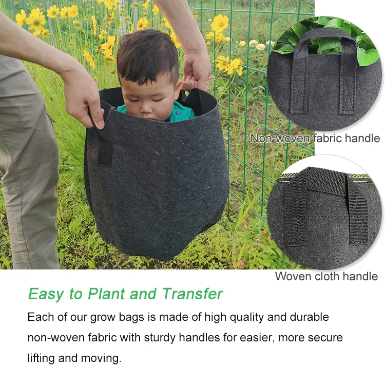 5 gallon felt growing bag garden supplies wholesale price garden vegetable plant fabric pots tomato potato grow bags