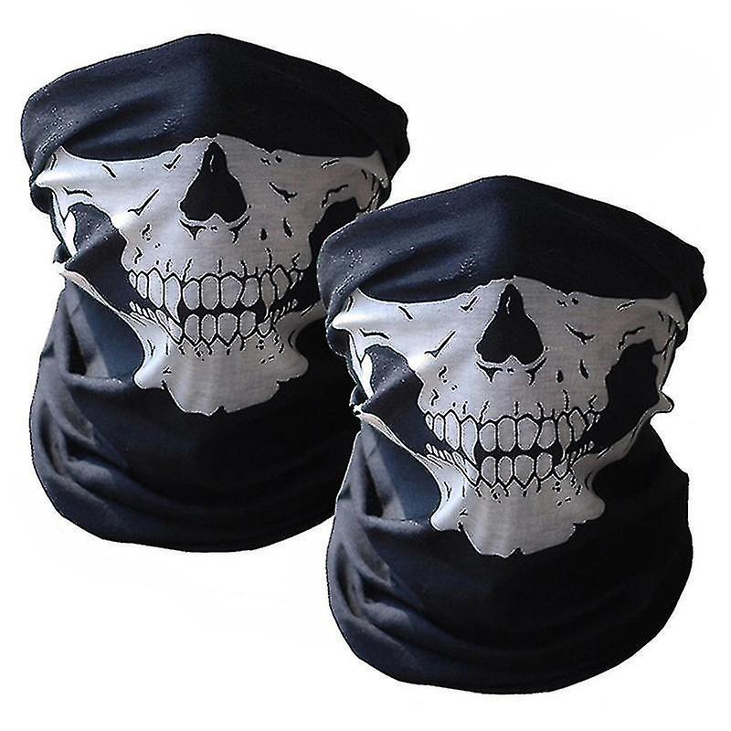 2pcs Cool Bicycle Ski Half Face Mask Ghost Scarf Multi Use Cod