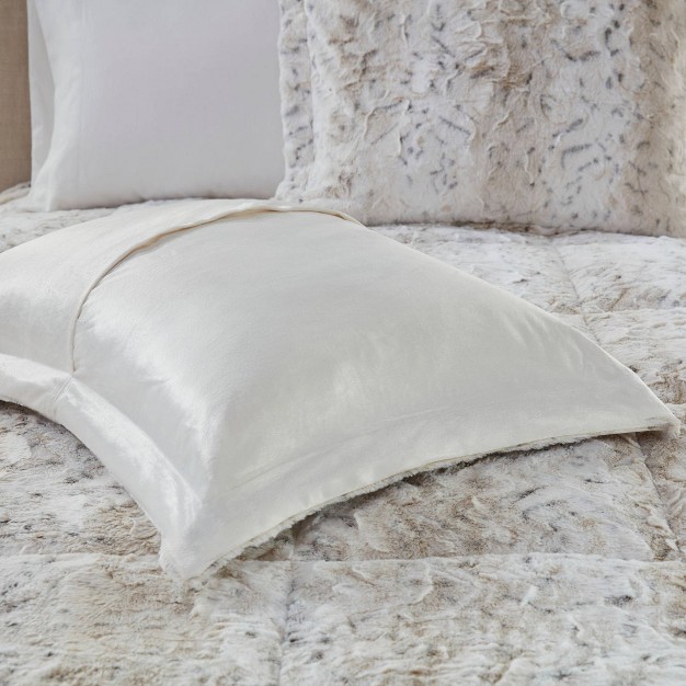 Madison Park Marselle Brushed Faux Fur Comforter Set