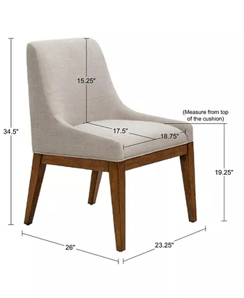 INK+IVY 23.25 2-Pc. Frank Wide Fabric Upholstered Dining Chair