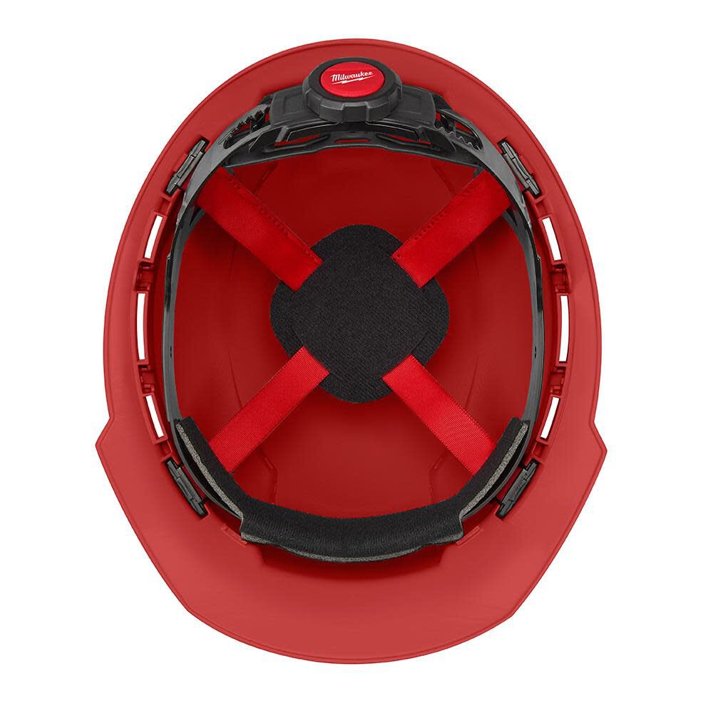 Milwaukee Front Brim Vented Hard Hat with 4pt Ratcheting Suspension Type 1 Class C Red 48-73-1208 from Milwaukee