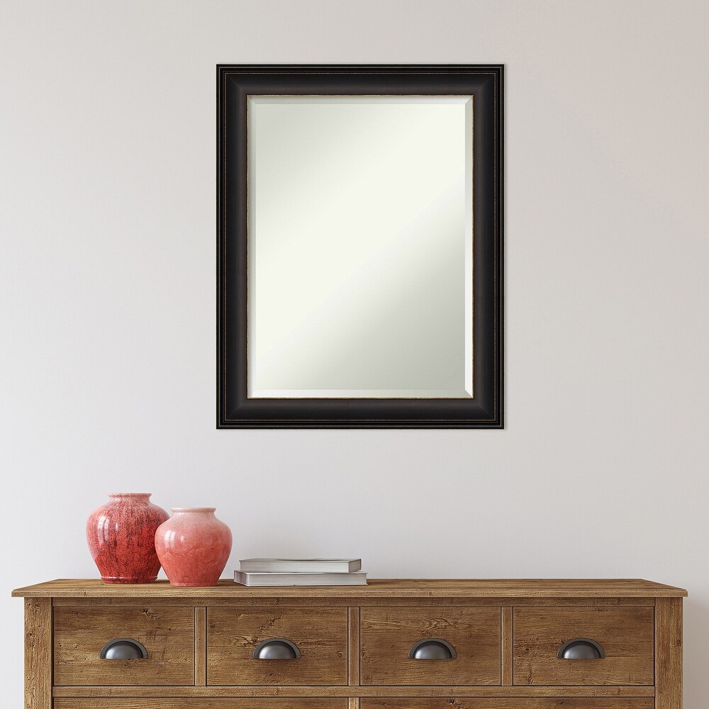 Beveled Wall Mirror   Trio Oil Rubbed Bronze Frame