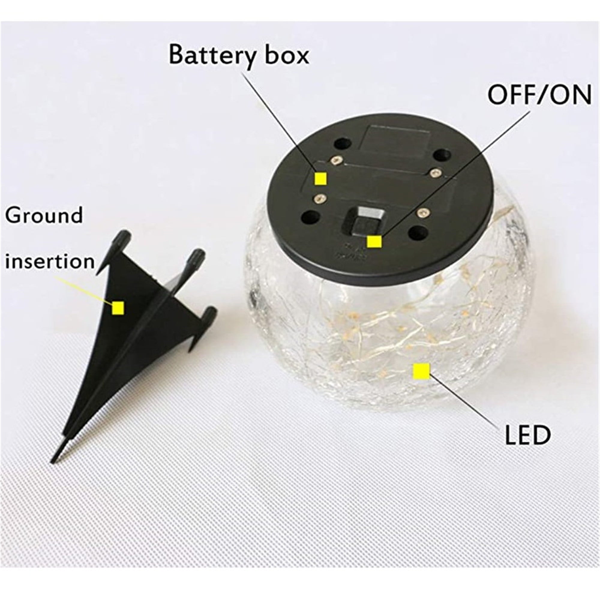 Solar Crack Ball Garden Lights Decorative Ground Lights Lawn Night Light for Lawn Yard Garden Outdoor