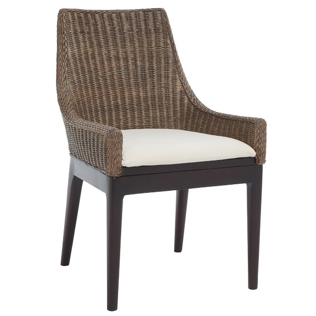 Franco Sloping Chair Brown White Wash white Safavieh