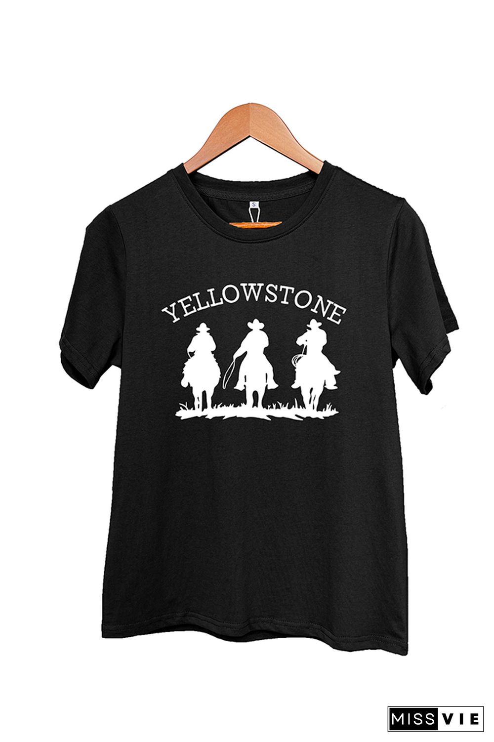 Yellowstone Cowboy Printed Short Sleeve Graphic Tee Wholesale