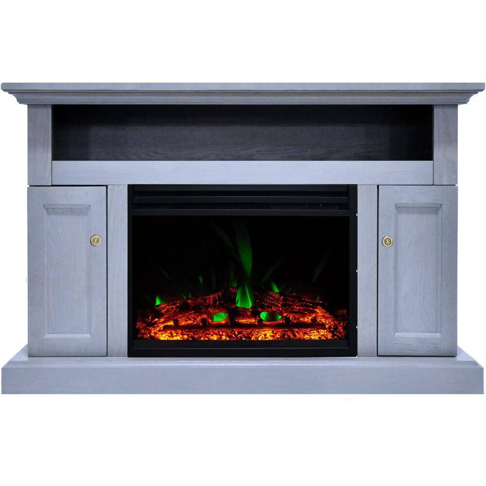 Cambridge Sorrento 47 in. Electric Fireplace Heater Mantel in Blue CAM5021-2SBLLG3