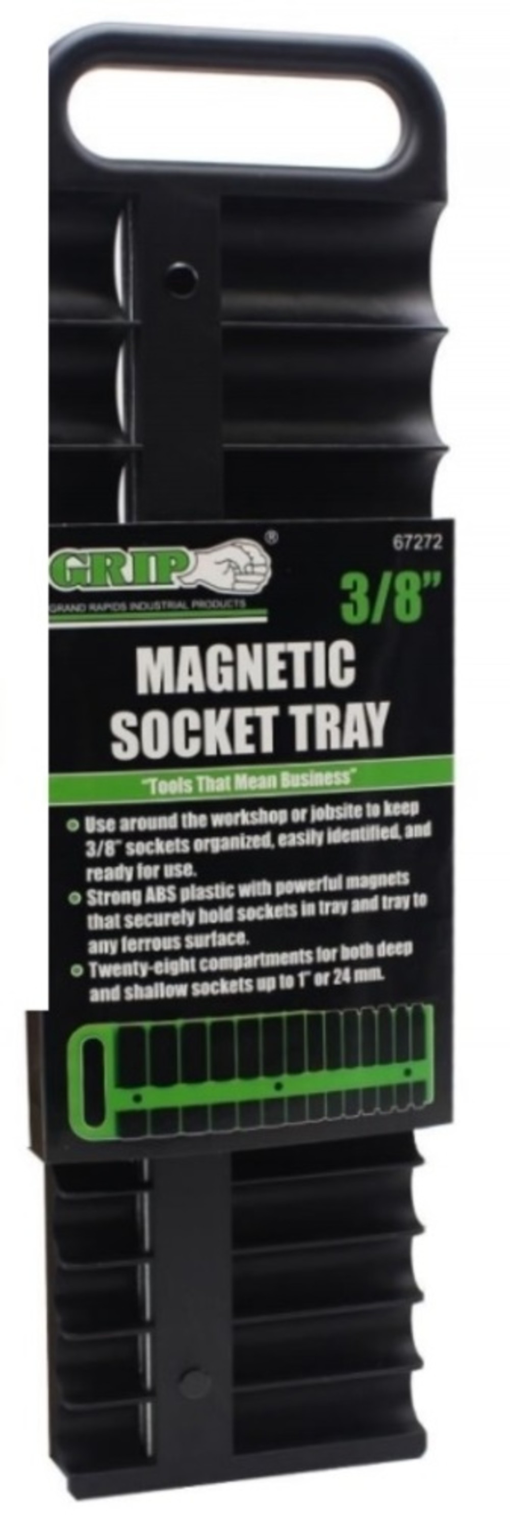 Grip On Tools 3/8 Magnetic Socket Tray