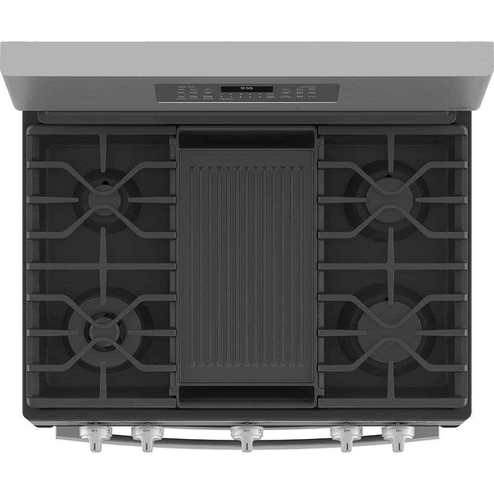 GE Profile 30-inch Freestanding Gas Range with True European Convection Technology PCGB965YPFS