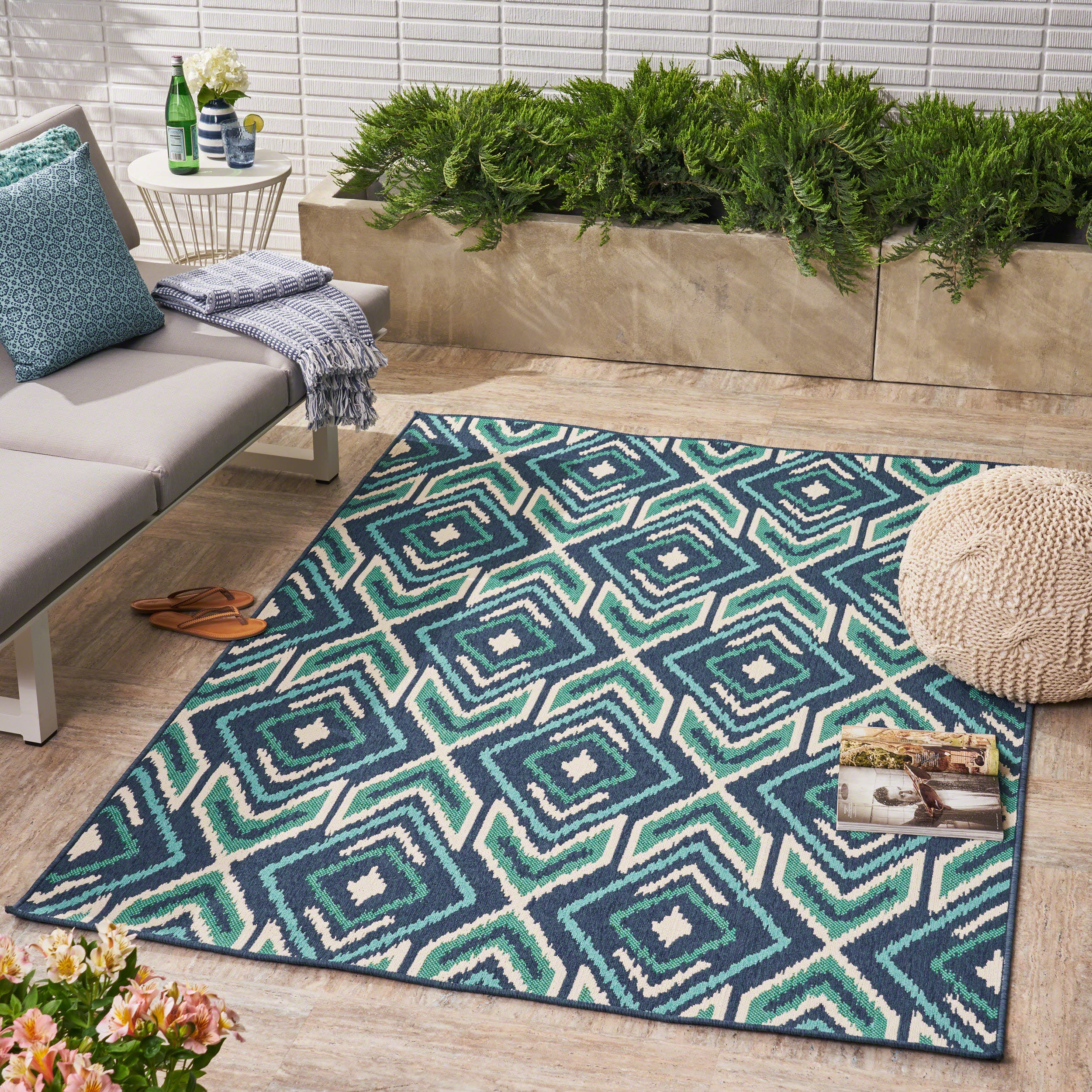 Heather Outdoor Geometric Area Rug