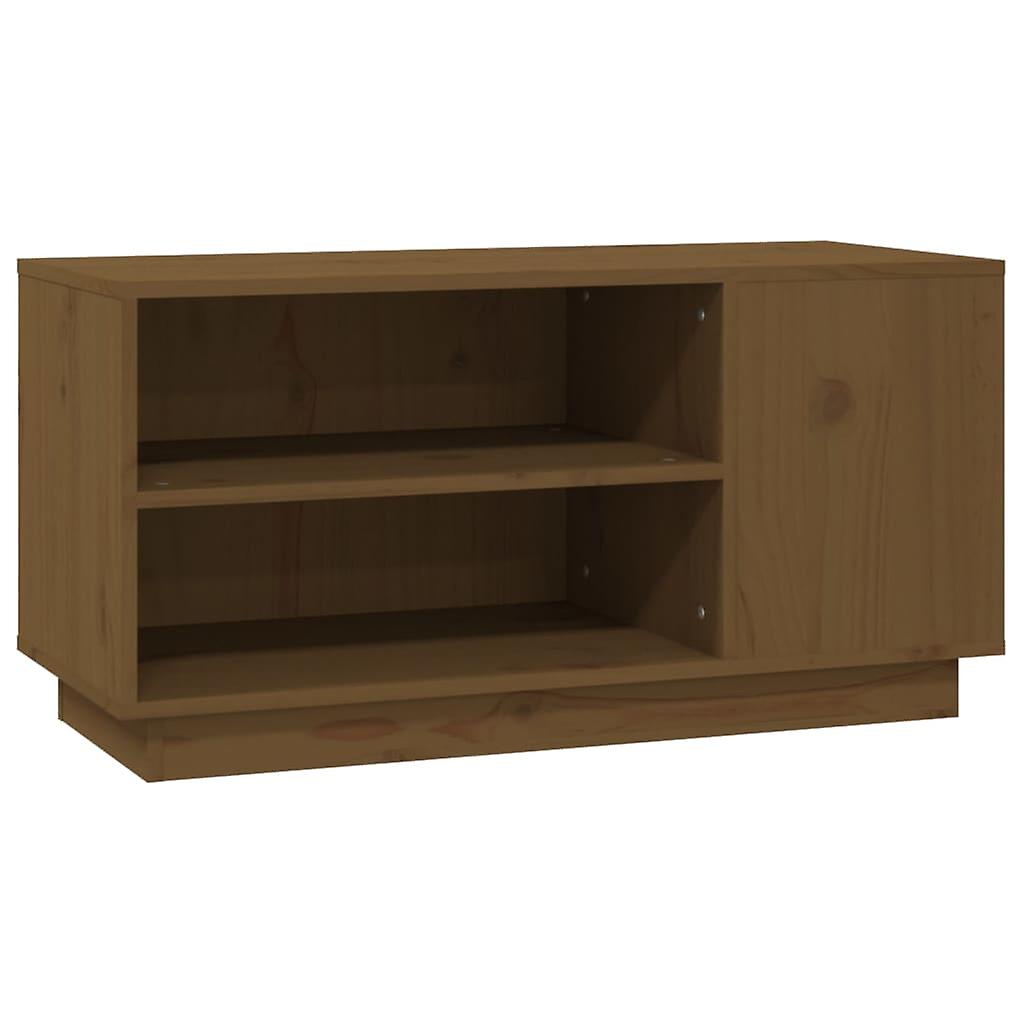 Tv Cabinet Honey Brown 80x35x40.5 Cm Solid Wood Pine