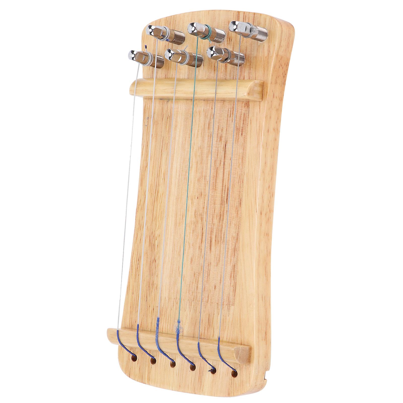 Guzheng Finger Trainer Wooden 6-string Mini Musical Instrument Fingering Practice Tool