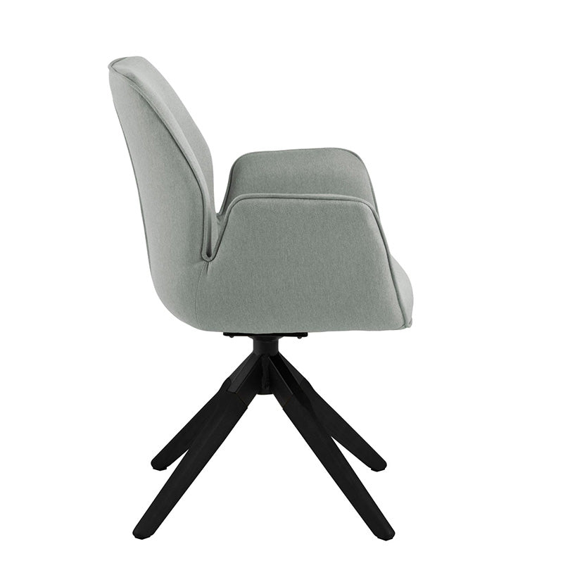 Arden Swivel Dining Chair - Grey & Black