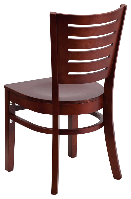 Darby Series Slat Back Mahogany Wood Restaurant Chair   Transitional   Dining Chairs   by First of a Kind USA Inc  Houzz