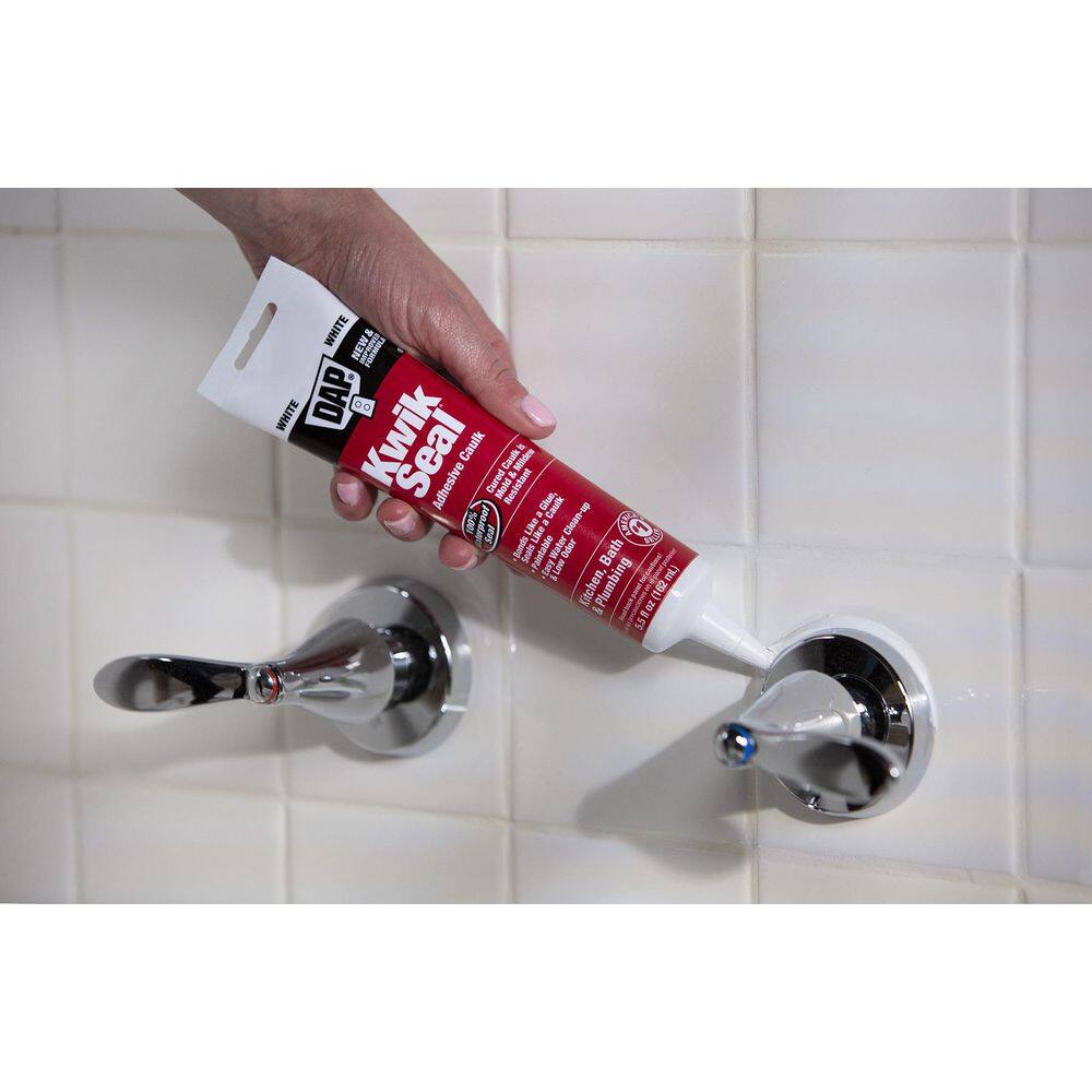 DAP Kwik Seal 5.5 oz. White Kitchen and Bath Adhesive Caulk 18873