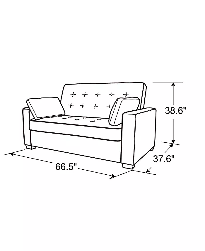 Serta Augustus Full Size Convertible Sofa