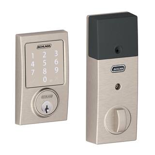 Schlage Century Satin Nickel Sense Smart Door Lock BE479AA V CEN 619