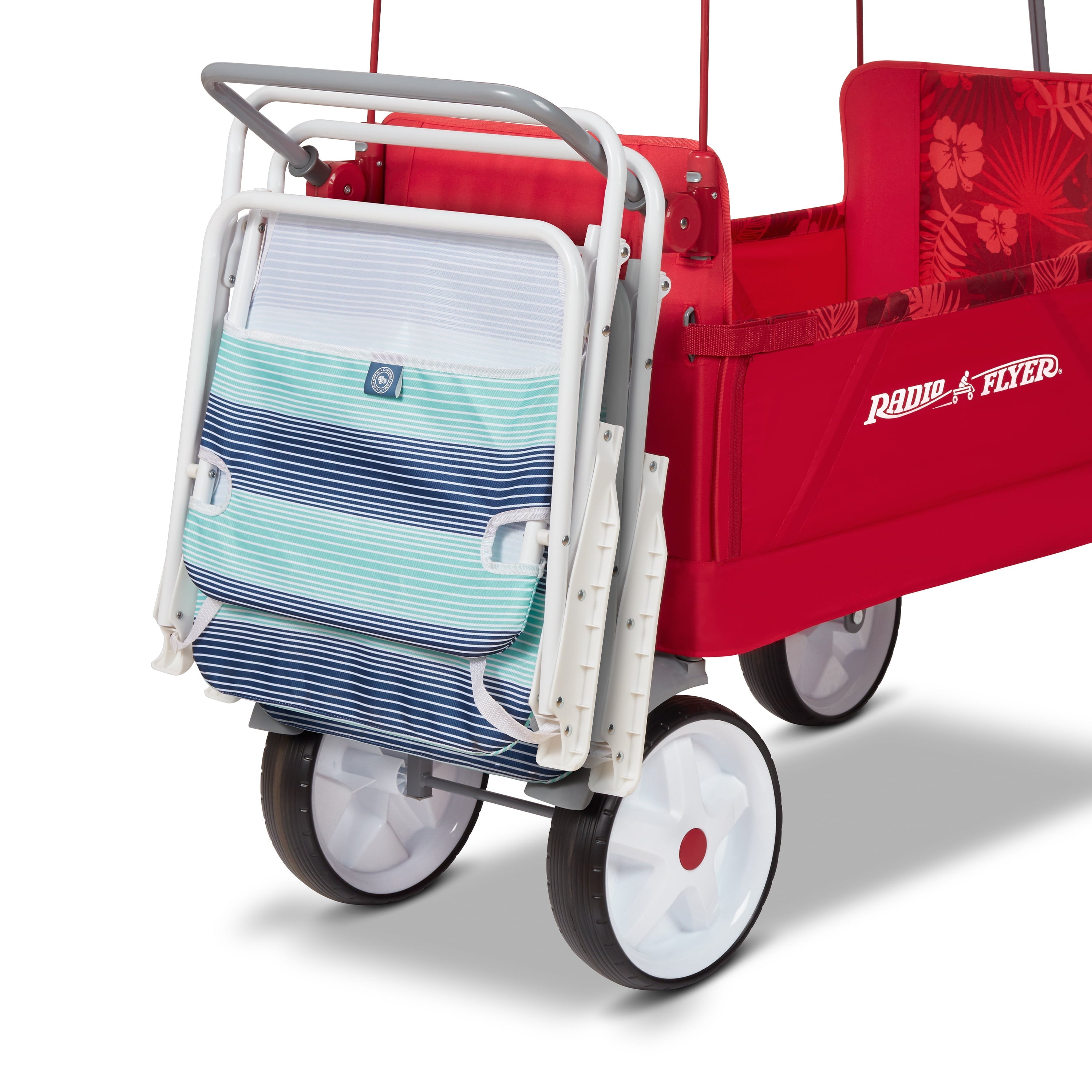 Radio Flyer, Beach & Boardwalk EZ Fold Wagon, Recycled Fabric, Red