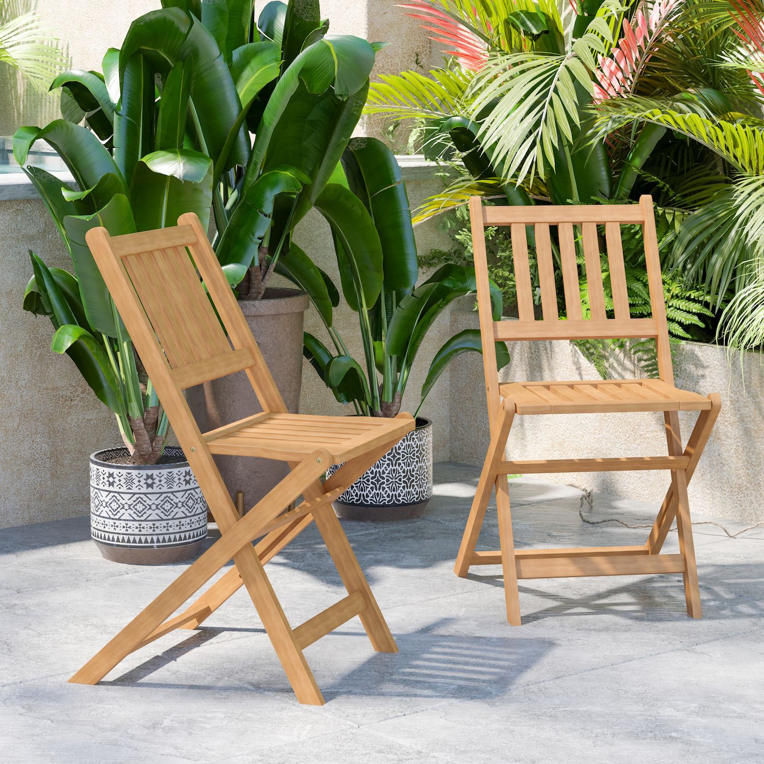 Flash Furniture Martindale Indoor / Outdoor Patio Folding Bistro Chair 2-piece Set