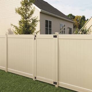 Veranda Pro-Series 6 ft. H x 6 ft. W Tan Vinyl Woodbridge Privacy Fence Panel 118663