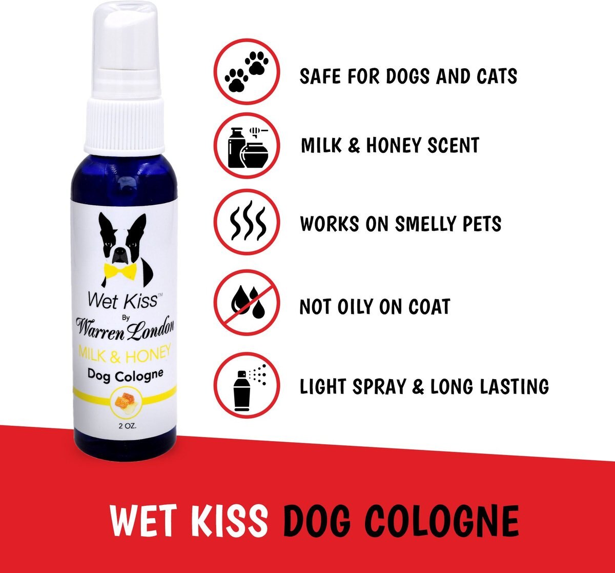 Warren London Wet Kiss Milk and Honey All-Natural Dog Cologne