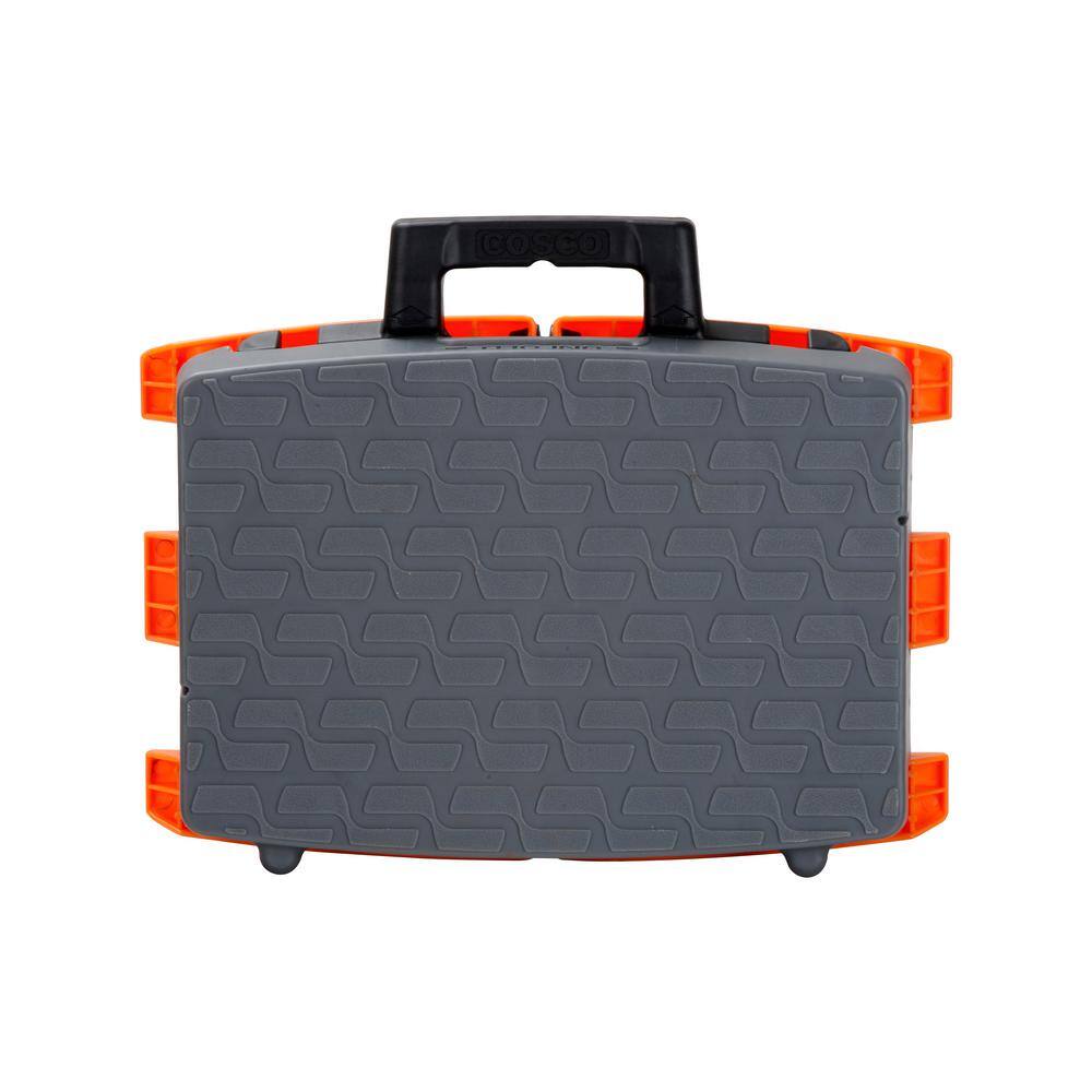 Cosco 1-Step Resin Molded Folding Step Stool Type 1A in Orange Black and Gray 11903BGO1E
