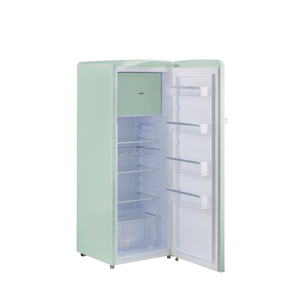 Unique Appliances Classic Retro 21.6 in. 7.6 cu. ft. Retro Single Door Mini Refrigerator with Freezer in Summer Mint Green ENERGY STAR UGP-230L LG AC