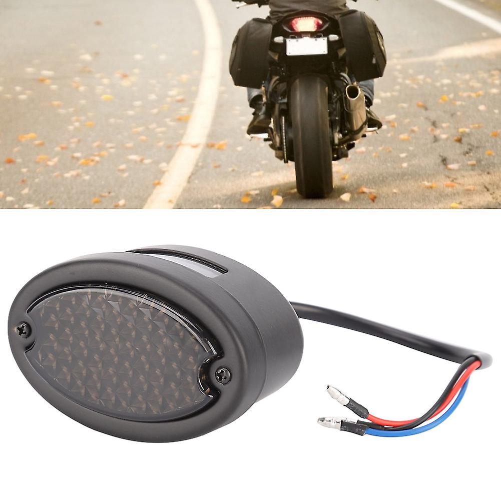 Motorcycle Retro Led Rear Tail Light Indicator Stop Brake License Plate Lamp Smoked Lens