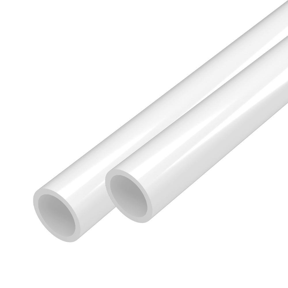 Formufit 34 in. x 5 ft. White Furniture Grade Schedule 40 PVC Pipe (2-Pack) P034FGP-WH-5x2