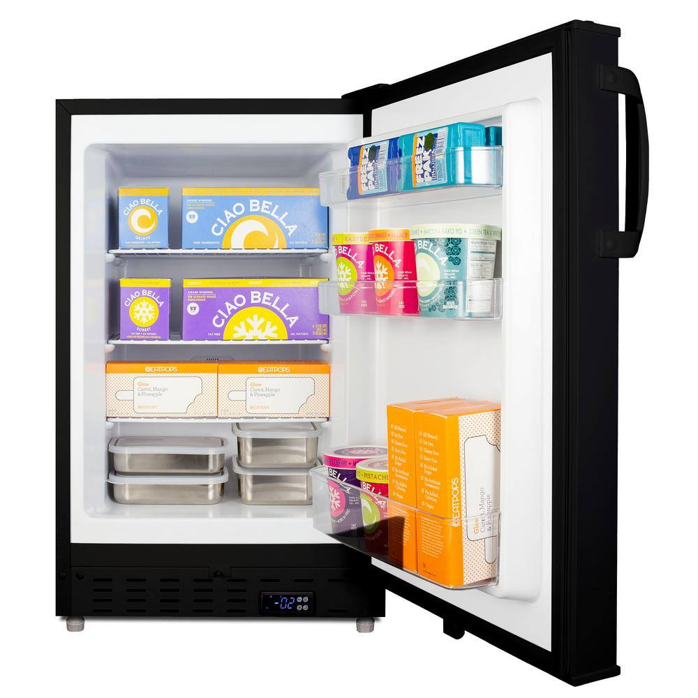 Summit Appliance 2.68 cu. ft. Manual Defrost Upright Freezer in Black ADA Compliant ALFZ37B