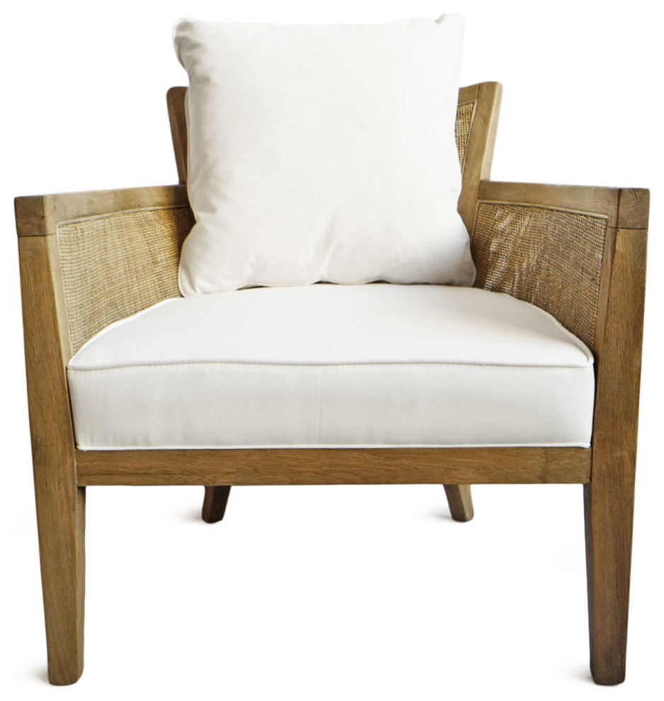 Cane and Oak Arm Chair   Tropical   Armchairs And Accent Chairs   by Design Mix Furniture  Houzz