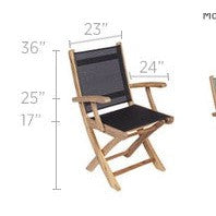 Yacht Teak Folding Armchairs - 4 Colors