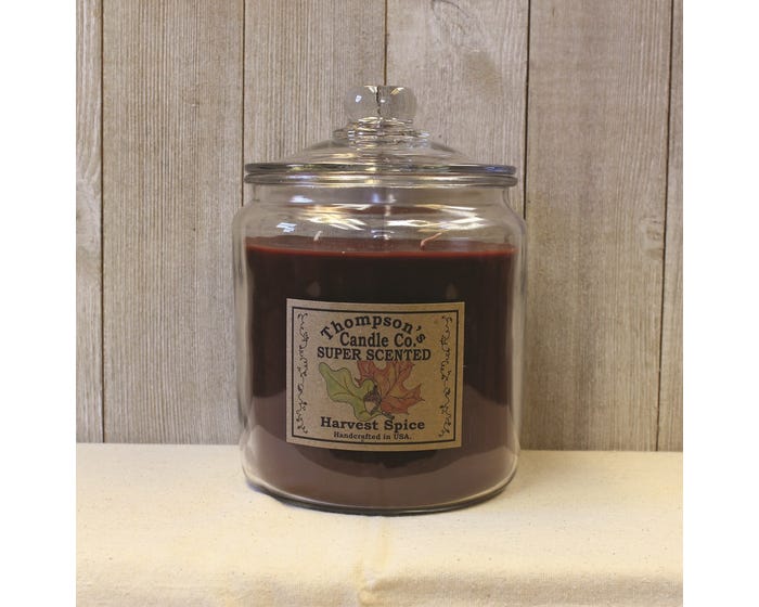 Thompsons Candle Co. Super Scented Harvest Spice Heritage Jar Candle， 60 oz. - HVHJ