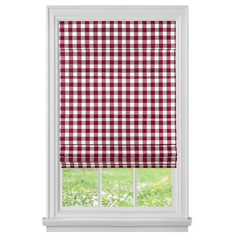 Achim Cordless Buffalo Check Roman Window Shade