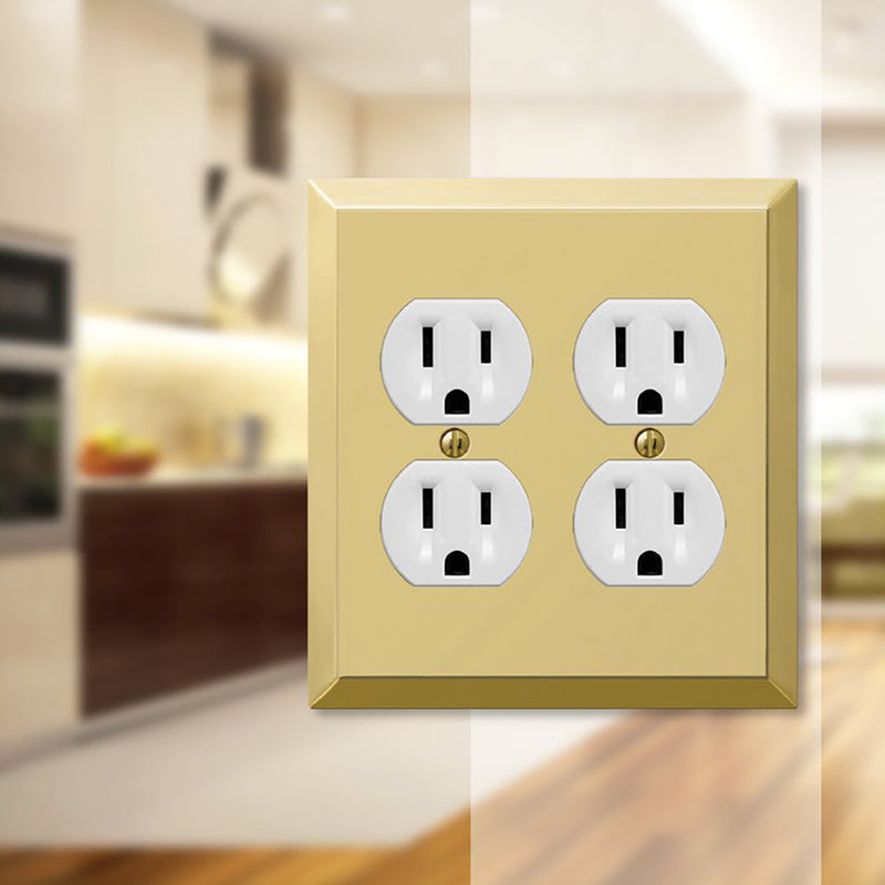 WALLPLATE 2DUPLEX PB