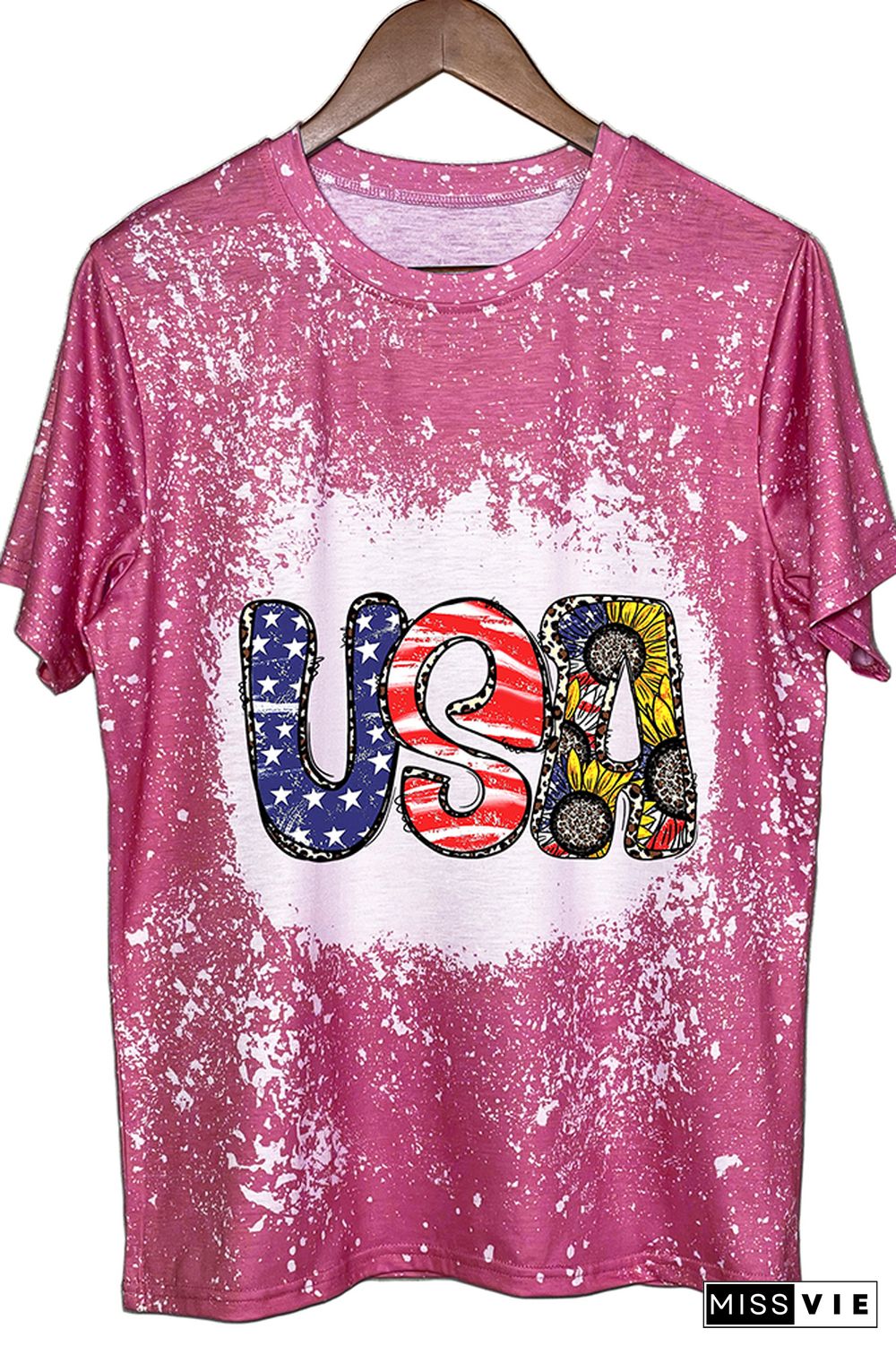 USA Patriotic Sunflower Graphic Tee Wholesale