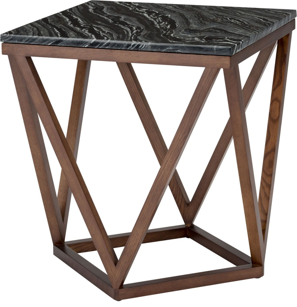 Nuevo Furniture Jasmine Side Table  Brown Base   Transitional   Side Tables And End Tables   by Unlimited Furniture Group  Houzz