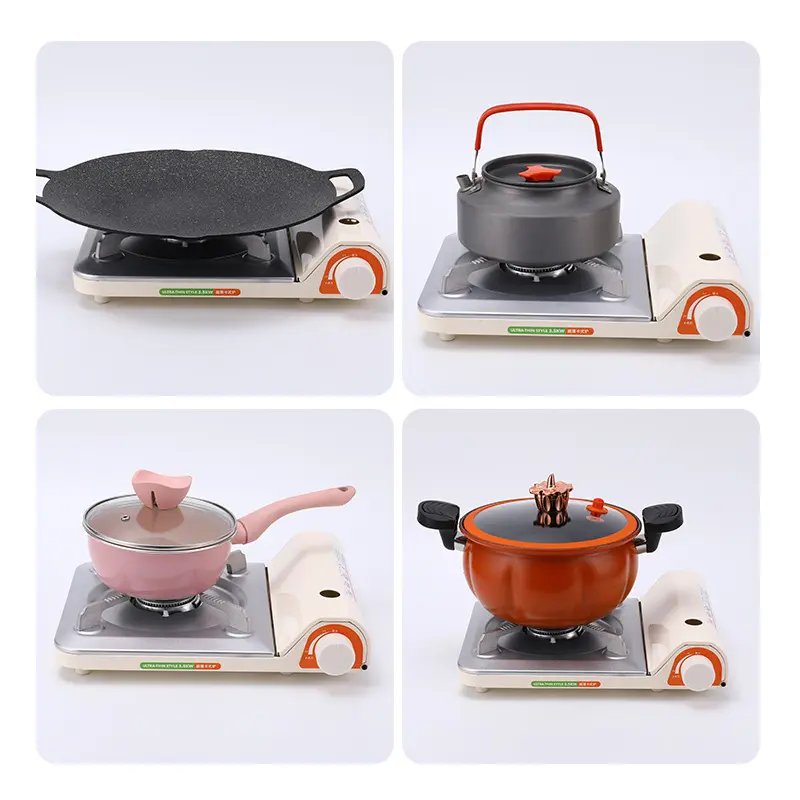 Ultra thin cassette furnace outdoor portable folding outdoor stove camping hot pot coffee making