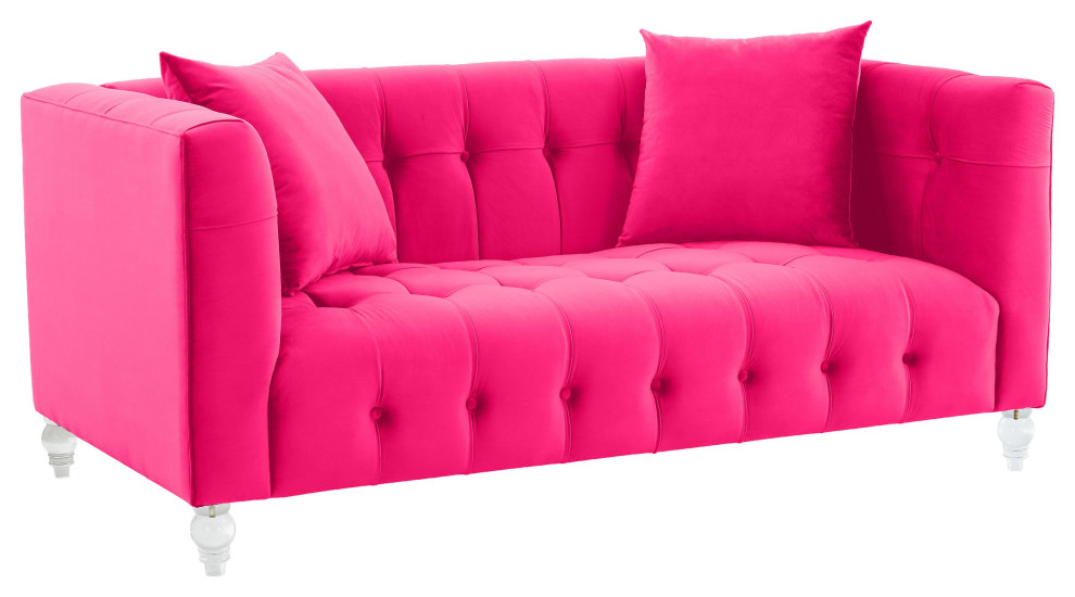 Bea Velvet Loveseat   Eclectic   Loveseats   by TOV Furniture  Houzz