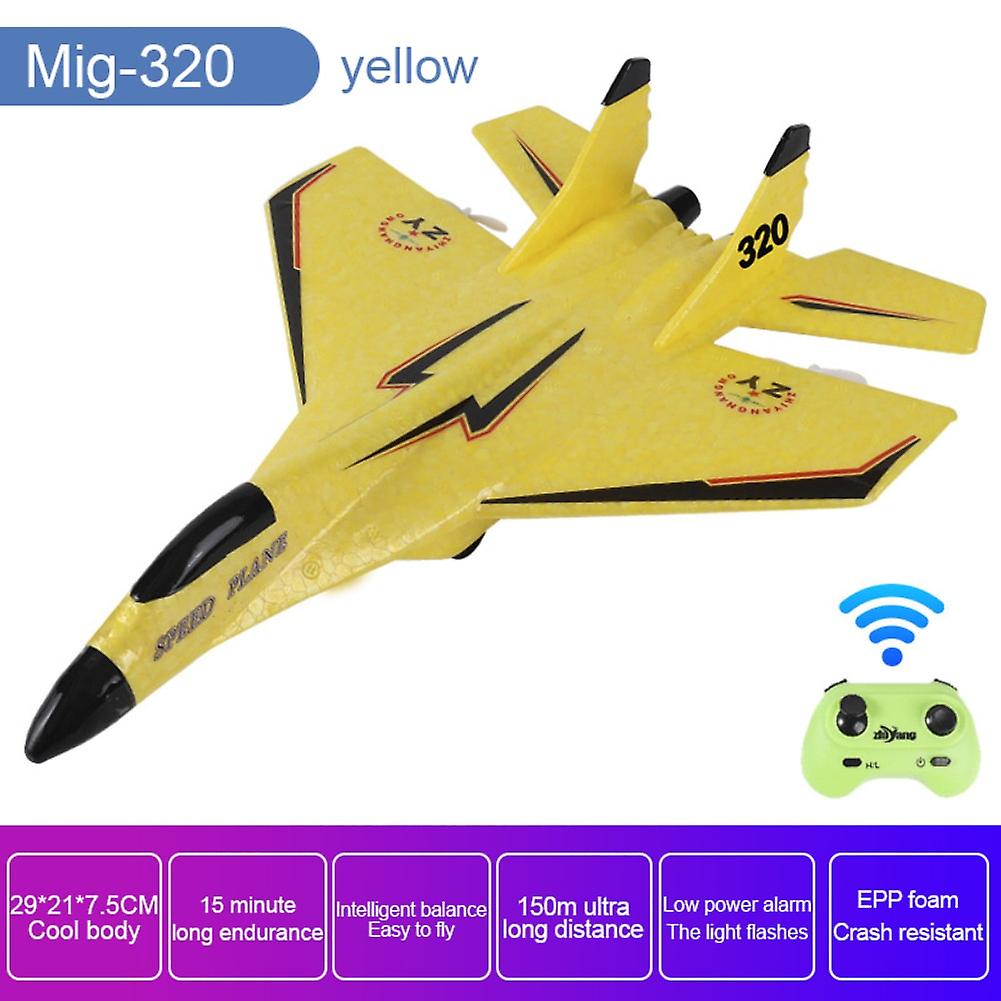 2.4g Remote Control Glider Rc Plane Kids Boys Gift Mig 320 Rc Airplanes Luminous Toy Model