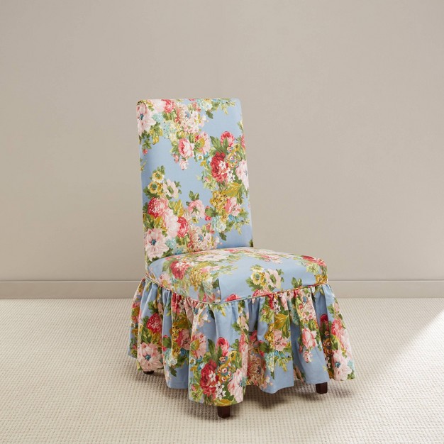 Juliet Long Chair Slipcover Chambray Waverly Home