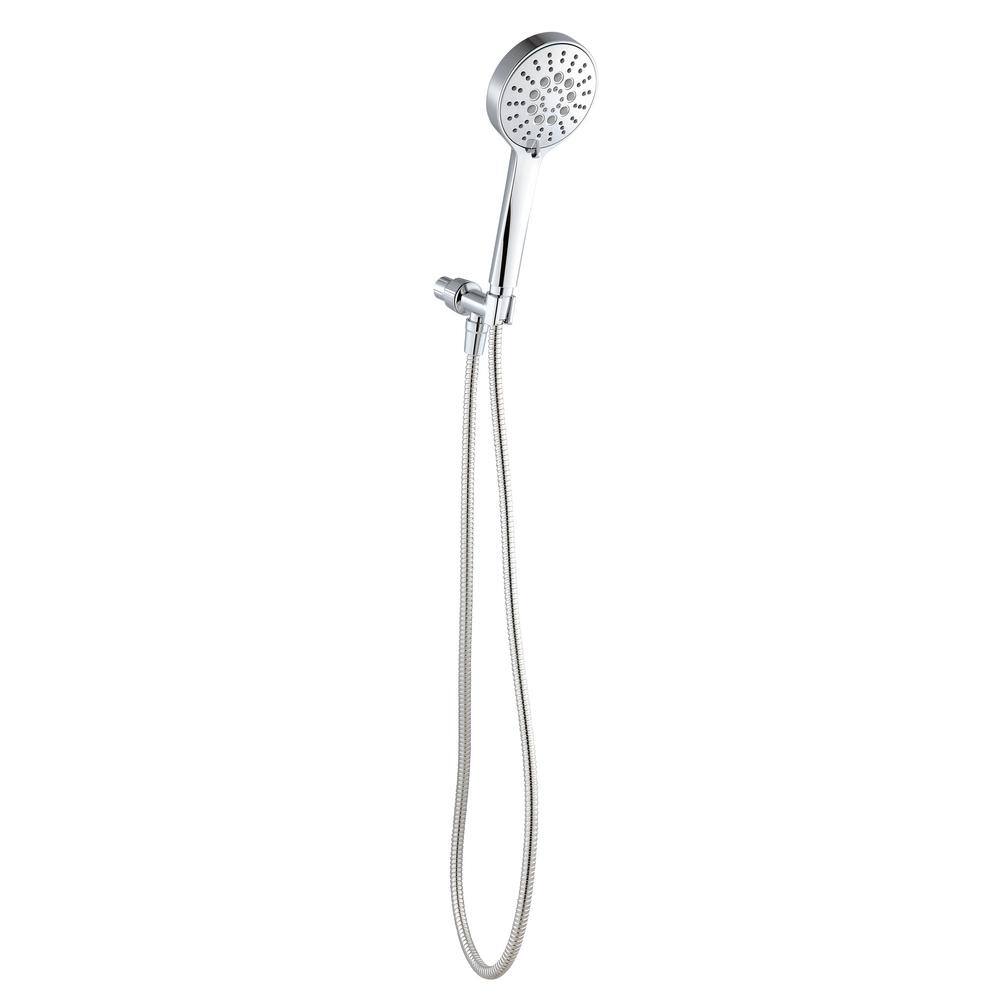 Glacier Bay Modern 6-Spray 4.5 in. Single Wall Mount Handheld Adjustable Shower Head in Chrome HD58303-2401