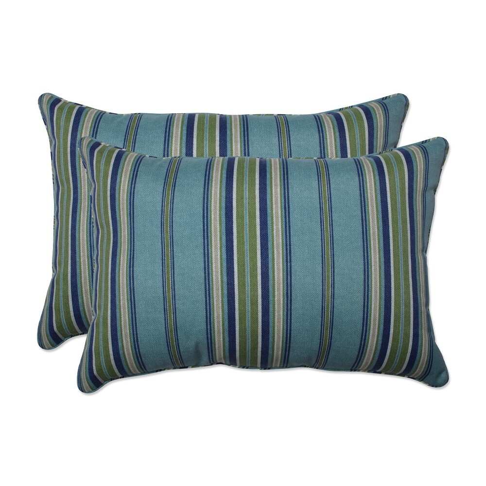 Pillow Perfect Outdoor Terrace Breeze Over sized Rectangular Throw Pillow (Set of 2)   16.5 X 24.5 X 5   16.5 X 24.5 X 5