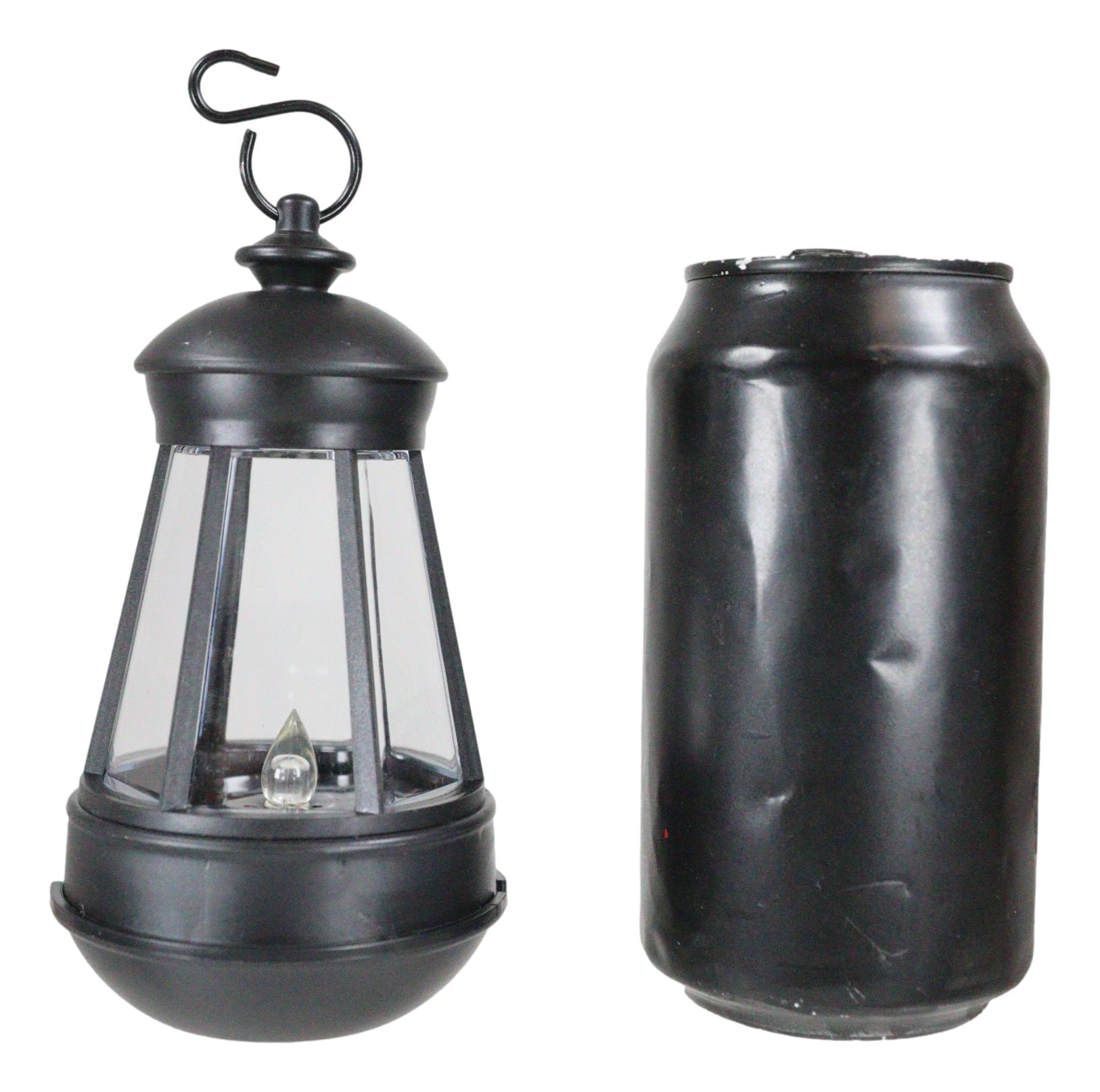 Ebros Set of 2 Plastic Solar Hanging LED Lantern 5.5 Inches High