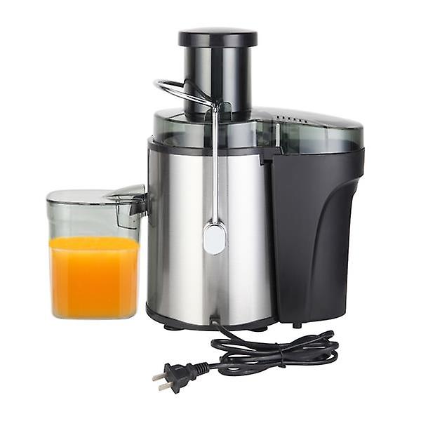 American Standard J02 110v 600w 75mm Large Caliber 600ml Juice Cup 1000ml Slag Cup Double Gear Electric Juicer Stainless Steel Black 95047