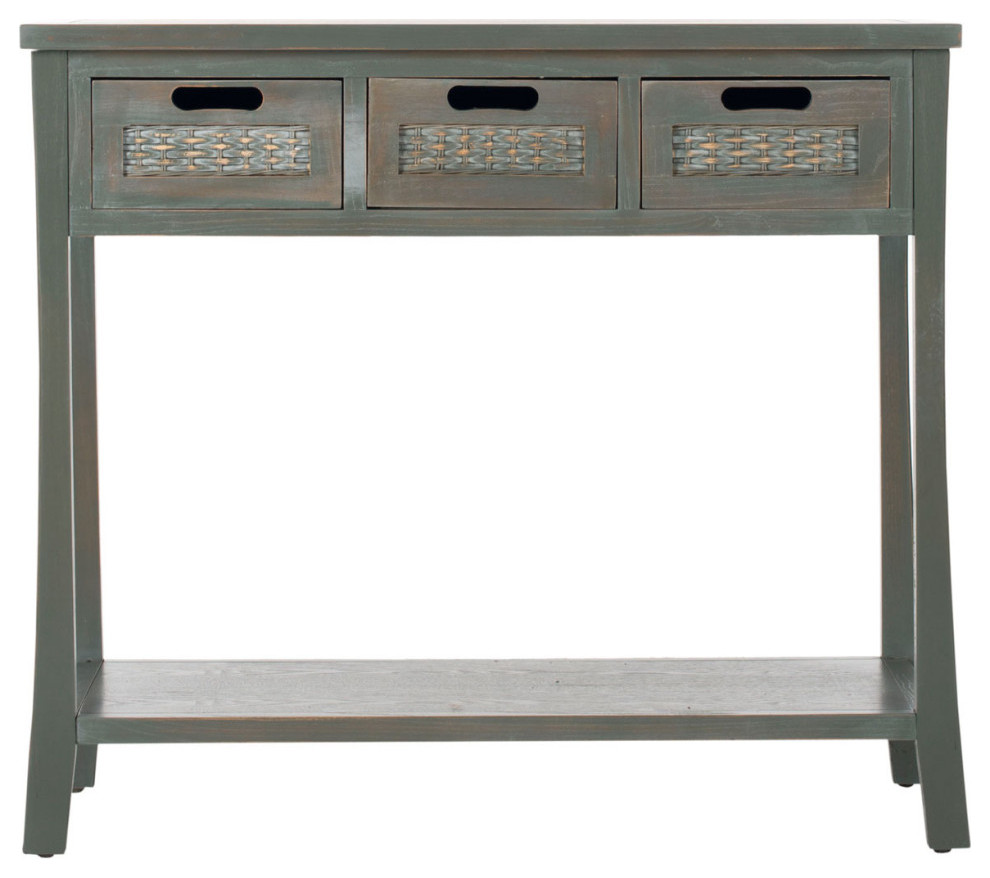 Mattie 3 Drawer Console French Gray   Tropical   Console Tables   by V.S.D Furniture  Houzz