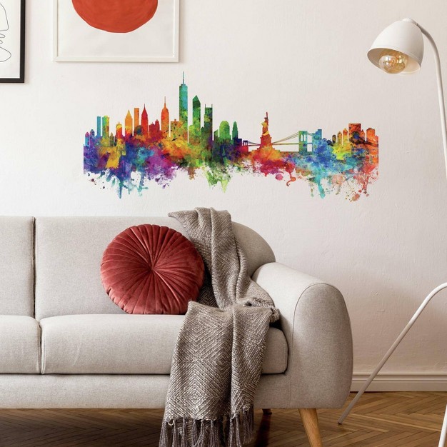 New York City Skyline Peel And Stick Giant Wall Decal Roommates