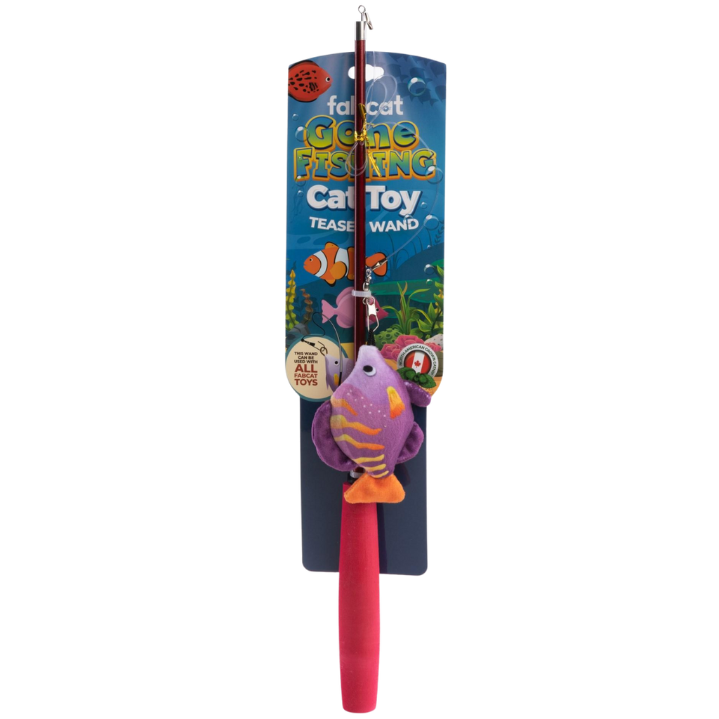 Fab Cat Gone Fishing Teaser Wand Cat Toy