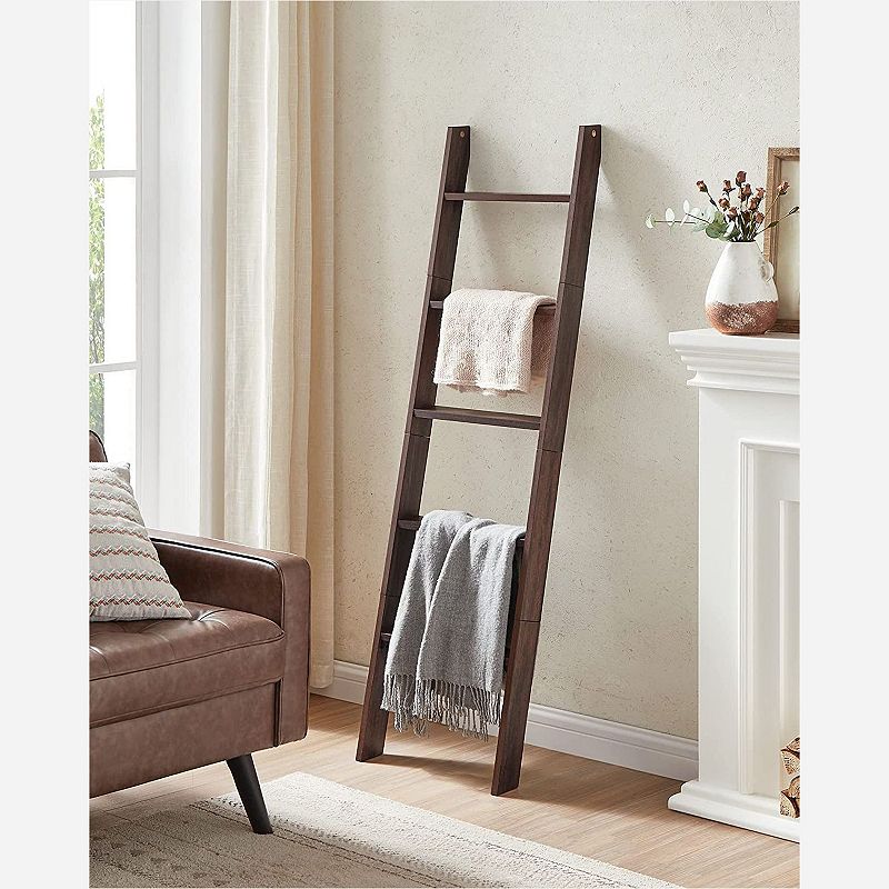 Decorative Blanket Ladder Farmhouse - for The Living Room， 5-Tier Ladder Shelf