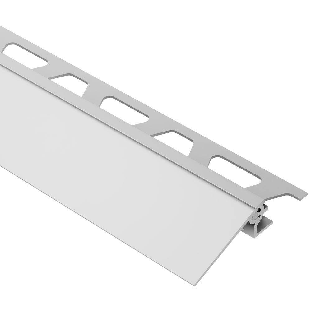 Schluter Systems Reno-V Satin Anodized Aluminum 12 in. x 8 ft. 2-12 in. Metal Reducer Tile Edging Trim AEVT125B30